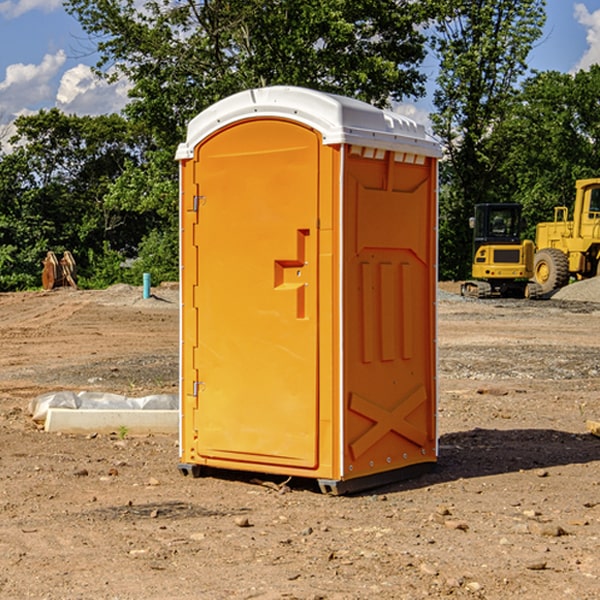 how often are the portable restrooms cleaned and serviced during a rental period in Cecil Ohio